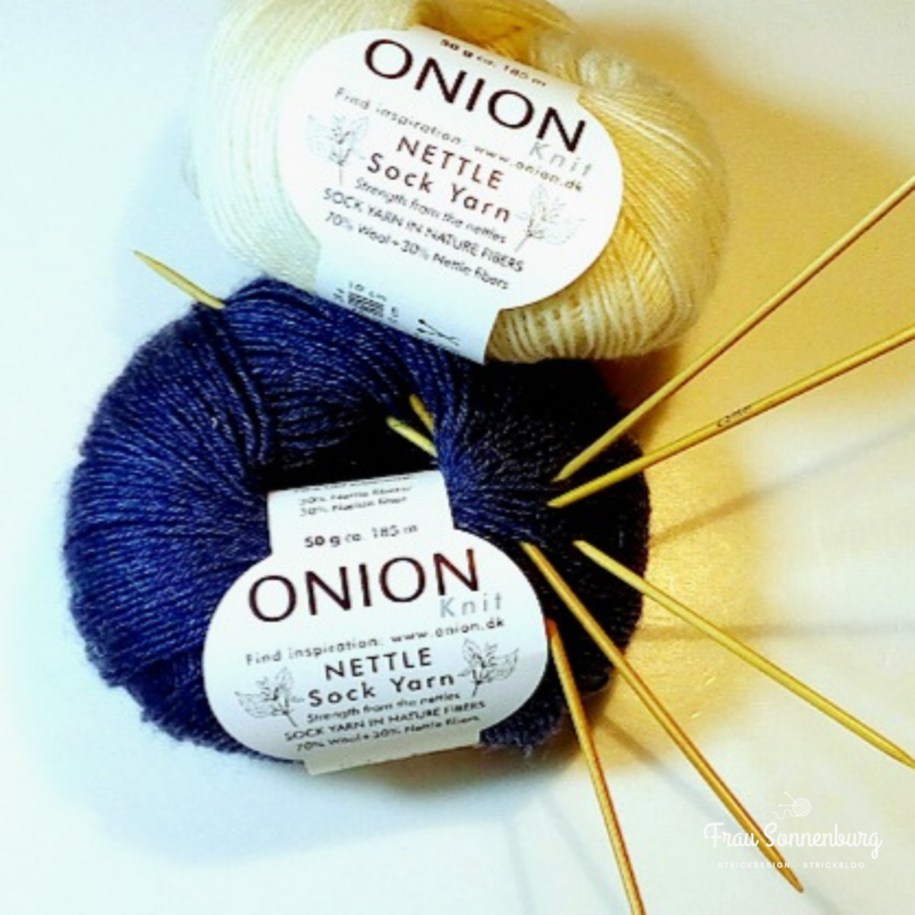 Onion Knits Sockengarn aus Schurwolle und Nessel - Wolldiatfail