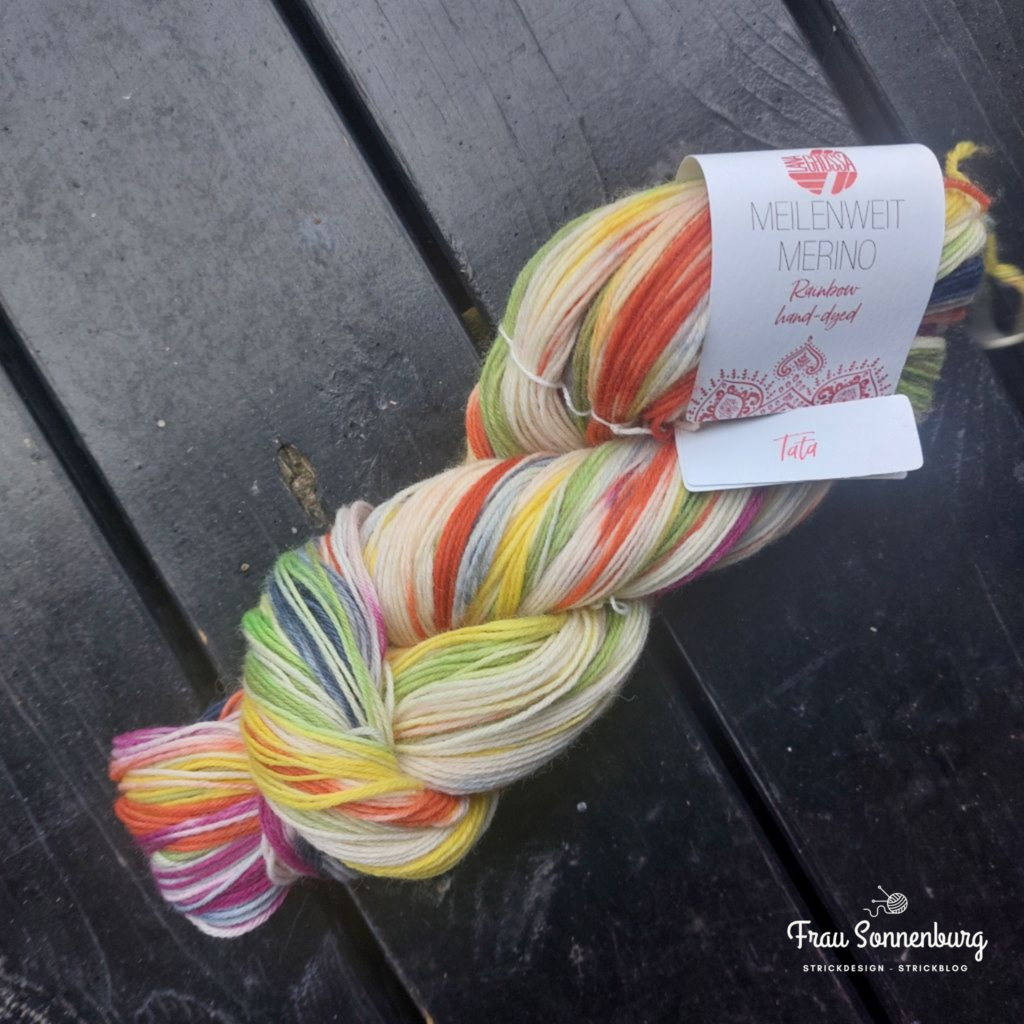 Lana Grossa Merino Meilenweit handgefärbt - Strang in natur und Regenbogenfarben