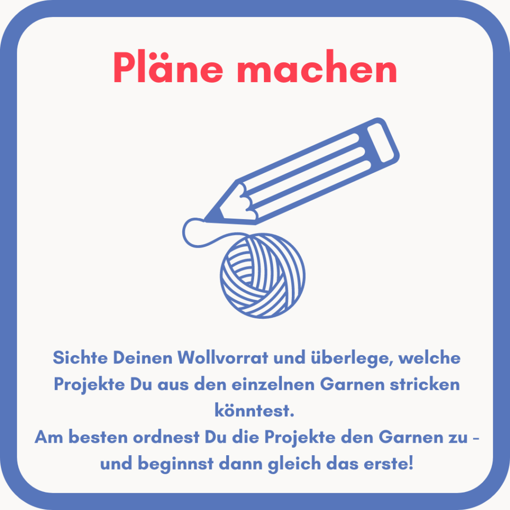 Wolldiät im September - Tipp des Monats: Pläne machen