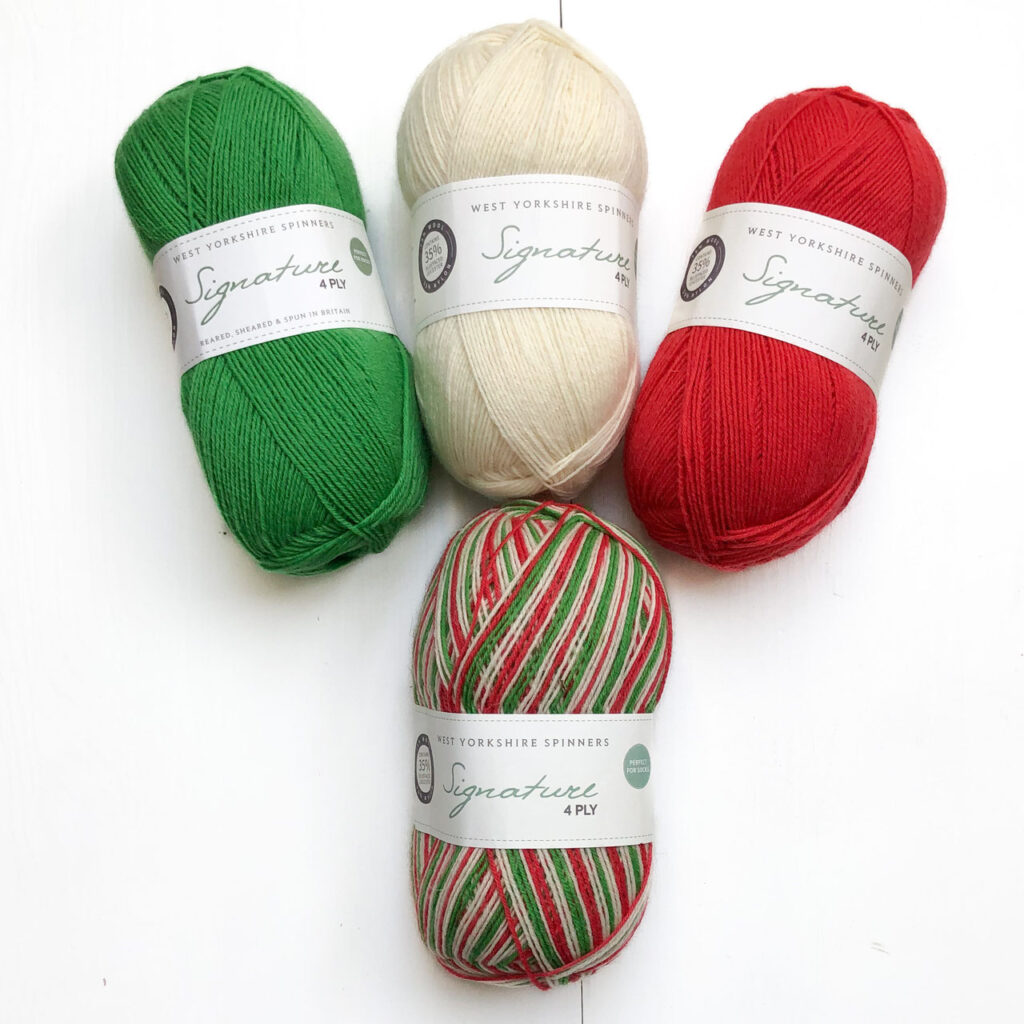 Sockengarn - Signature von West Yorkshire Spinners - WEihnachtsfarben - Wolldiät im Dezember
