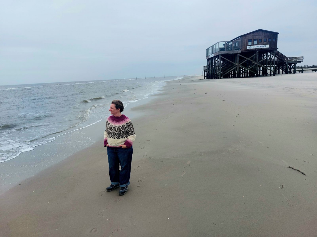 Mit dem Deike Swater am Strand von St. Peter-Ording