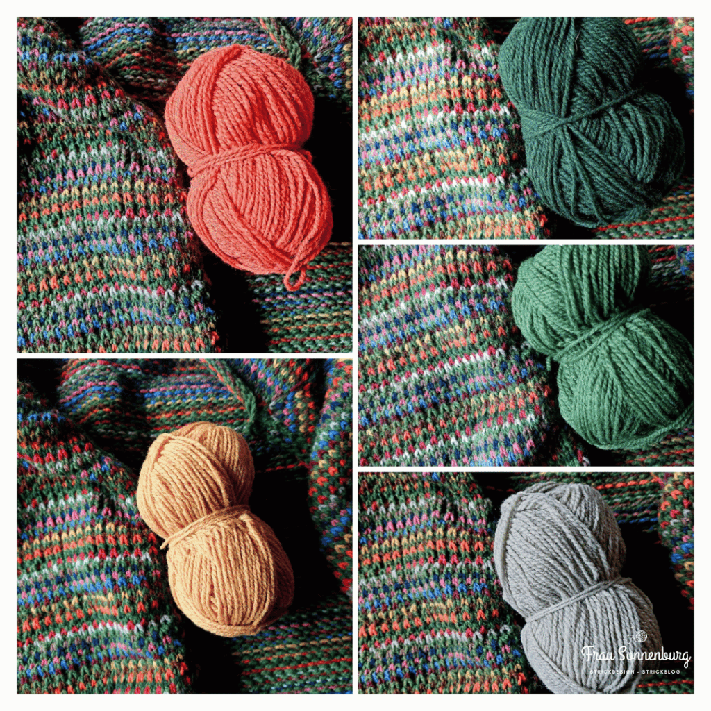 Farbauswahl für das Bündchen beim Sea Glass Cardigan